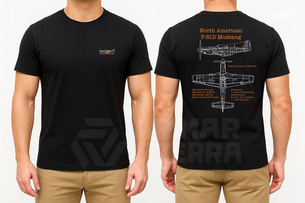 Camiseta Premium P-51 Mustang A7C