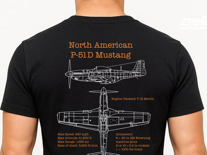 Camiseta Premium P-51 Mustang A7C